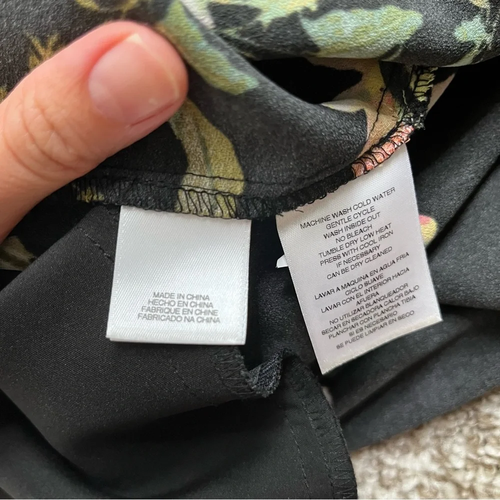 RACHEL Rachael Roy Floral Print Shift Long Sleeve Mid-Length Dress - Picture 12 of 12